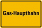 Mobile Preview: Warnschild "Gashaupthahn" gelb/schwarz