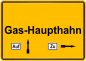 Mobile Preview: Warnschild "Gashaupthahn" gelb/schwarz