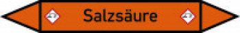 "Aufkleber Rohrleitungskennzeichnung Salzsäure"