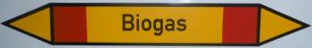 Aufkleber-Rohrleitungskennzeichnung "Biogas"
