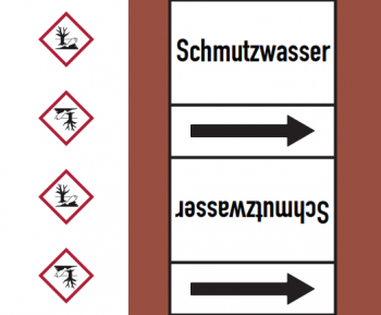 Rohrleitungskennzeichnung "Schmutzwasser"