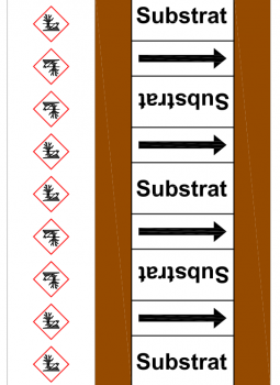 Rohrleitungskennzeichnung „Substrat“ (Meterware)