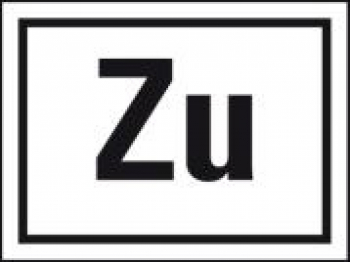 Warnschild-Aufkleber "Zu"