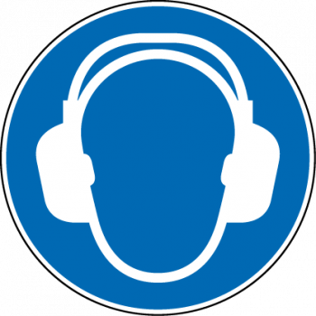 "Gehörschutz benutzen" - DIN EN ISO 7010, M003