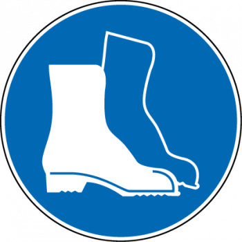 "Fußschutz benutzen" - DIN EN ISO 7010, M008