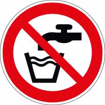 "Kein Trinkwasser" - DIN EN ISO 7010, P005