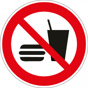 "Essen und Trinken verboten" - DIN EN ISO 7010, P022