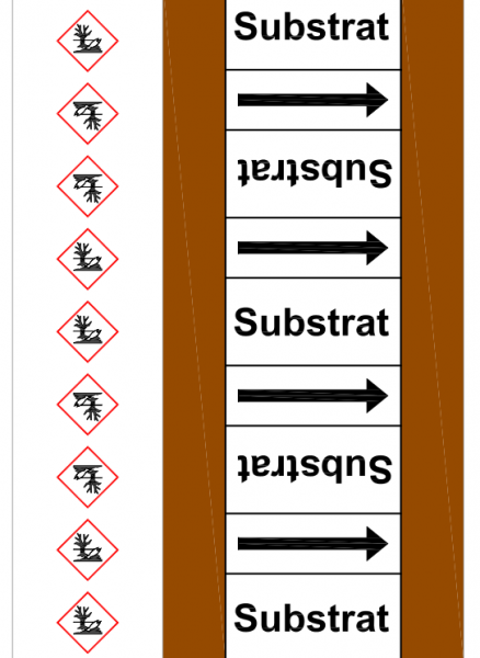 Rohrleitungskennzeichnung "Substrat"
