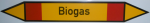 Aufkleber-Rohrleitungskennzeichnung "Biogas"